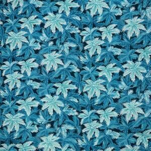 Blue & Teal Palm Fronds Fabric by The Kesslers for Andover Fabrics - 1/2 Yard